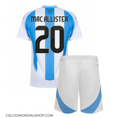 Maglie da calcio Argentina Alexis Mac Allister #20 Prima Maglia Bambino Copa America 2024 Manica Corta (+ Pantaloni corti)